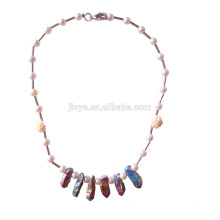 Collar bohemio estilo Rainbown Druzy de la moda